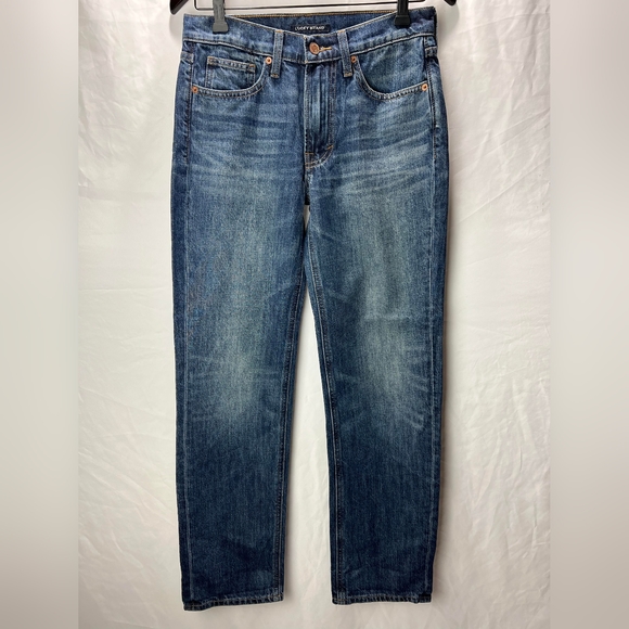LUCKY BRAND Mid-Rise Boy Jean 15" Waist 29.5" Inseam Flat Lay - Picture 2 of 9
